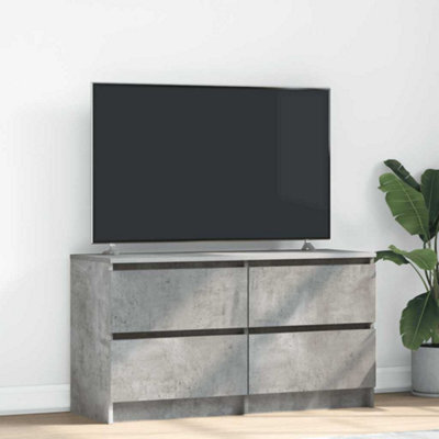 Berkfield Tv Cabinet Concrete Grey 100X35X54 Cm Engineered Wood - image 1