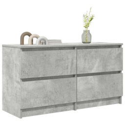 Berkfield Tv Cabinet Concrete Grey 100X35X54 Cm Engineered Wood - thumbnail 4