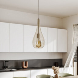 Living And Home Droplet Glass 1 Head Pendant Light Ceiling Light Fixture - thumbnail 1