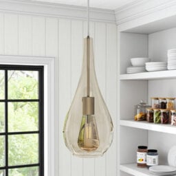 Living And Home Droplet Glass 1 Head Pendant Light Ceiling Light Fixture - thumbnail 2