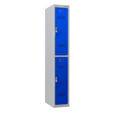 Phoenix Safe Company Phoenix Pl Series Pl1230Gbe 1 Column 2 Door Personal Locker Grey Body/blue Doors With Electronic Locks - image 1
