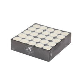 Aroma Naturals Unscented Tealights 50 Pack White Wax Candles 8H Burn Time - thumbnail 2