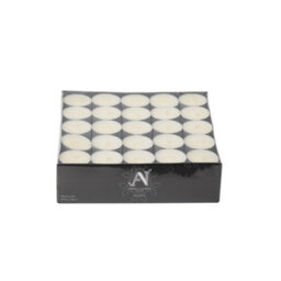 Aroma Naturals Unscented Tealights 50 Pack White Wax Candles 8H Burn Time - thumbnail 1