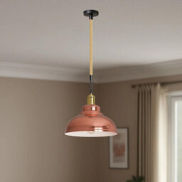 Industrial E27 Hemp Rope Pendant Lights With 29Cm Curvy Shade Attic Personality Indoor Lighting - thumbnail 4