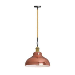 Industrial E27 Hemp Rope Pendant Lights With 29Cm Curvy Shade Attic Personality Indoor Lighting - thumbnail 2