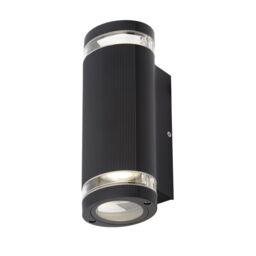 Zinc Ballini Fixed Matt Black Mains-Powered Led Outdoor Modern On/off Wall Light (Dia)9Cm - thumbnail 3