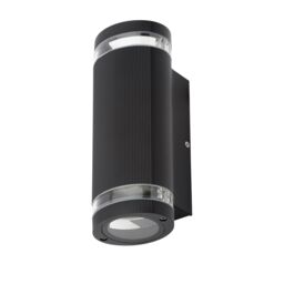 Zinc Ballini Fixed Matt Black Mains-Powered Led Outdoor Modern On/off Wall Light (Dia)9Cm - thumbnail 6