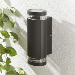 Zinc Ballini Fixed Matt Black Mains-Powered Led Outdoor Modern On/off Wall Light (Dia)9Cm - thumbnail 2