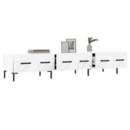 Berkfield Sturdy Tv Cabinet White 150X36X30 Cm Engineered Wood - thumbnail 4