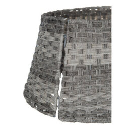 Christmas Village Round Rattan Tree Skirt Wicker Stand Basket Cover Foldable Durable Base For Xmas Tree Grey - thumbnail 7