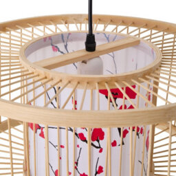 Darphe E27 Semi Open Bamboo Pendant Light - thumbnail 5