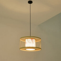 Darphe E27 Semi Open Bamboo Pendant Light - thumbnail 4
