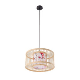 Darphe E27 Semi Open Bamboo Pendant Light - thumbnail 1