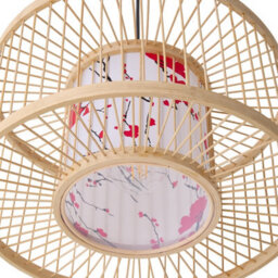 Darphe E27 Semi Open Bamboo Pendant Light - thumbnail 6