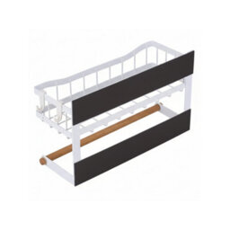 Living And Home White Magnetic Fridge Storage Rack With Towel Bar And Hooks, 30Cm(W) X 11Cm(D) X 18Cm(H) - thumbnail 4