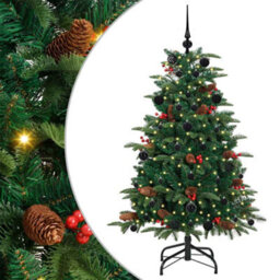 Vidaxl Artificial Christmas Tree With Led Strip Lights Green 150 Cm - thumbnail 2