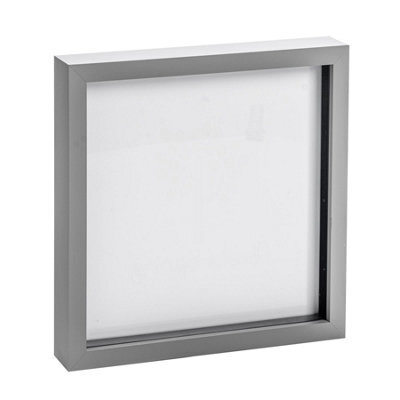 "Nicola Spring 10 X 10"" Photo Frame - Grey - 3D Photo Frame Picture Frame Box Portrait Display Case (53 X 53Cm)" - image 1