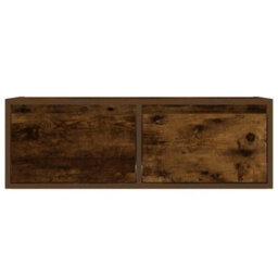 Berkfield Durable Tv Cabinet With Led Lights Smoked Oak 75X35.5X25 Cm - thumbnail 7