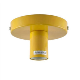 Vintage Semi Flush Mount Light Fitting Easy Fit E27 Metal Yellow Ceiling Fitting For Living Room Kid Room Lounge - thumbnail 9