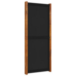 Berkfield 4-Panel Room Divider Black 280X180 Cm - thumbnail 7