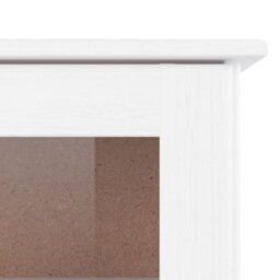 Vidaxl Glass Display Cabinet Alta White 77X35X186.5 Cm Solid Wood Pine - thumbnail 7