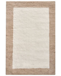 Wyld And Coco Beige And Brown Geometric Cotton Bath Mat, 60 X 90 Cm - thumbnail 1