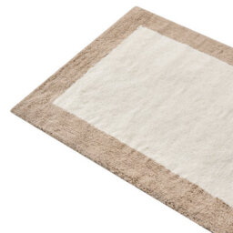 Wyld And Coco Beige And Brown Geometric Cotton Bath Mat, 60 X 90 Cm - thumbnail 3