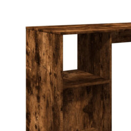 Berkfield Bar Table With Shelf Smoked Oak 124X46X103.5 Cm Engineered Wood - thumbnail 7