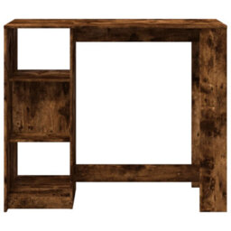 Berkfield Bar Table With Shelf Smoked Oak 124X46X103.5 Cm Engineered Wood - thumbnail 4