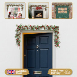 Shatchi Cypress Pine Garland - 180Cm Pe Artificial Christmas Wreath For Styling - thumbnail 3