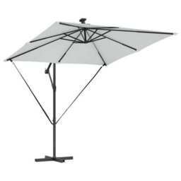 Berkfield Cantilever Banana Parasol Sand 249 X 249 X 250 Cm - thumbnail 4
