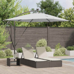 Berkfield Cantilever Banana Parasol Sand 249 X 249 X 250 Cm - thumbnail 1
