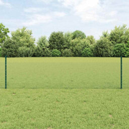 Berkfield Fence Posts 5 Pcs U-Channel Green 60 Cm Steel