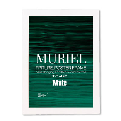 White Picture Frame Photo Frame Perspex Sheet For Wall Or Table, Landscape Portrait Orientation36 X 24 Cm - image 1