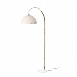 Thehotsale E27 1-Light Fabric Lampshade Floor Lamp With Foot Switch In White - thumbnail 1