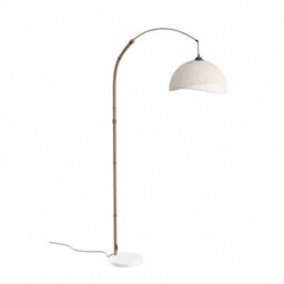 Thehotsale E27 1-Light Fabric Lampshade Floor Lamp With Foot Switch In White - thumbnail 2