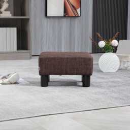 Wyld Haus Fata Linen Brown Rectangular Footstool L40 X D30 X H24Cm With 4 Plastic Feet - thumbnail 9