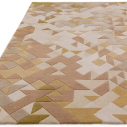 Gold Multi Geometric Optical/ (3D) ,handmade Modern Rug Easy To Clean Living Room And Bedroom-200Cm X 290Cm - thumbnail 3