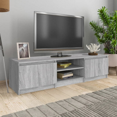 Walplus Tv Cabinet Grey Sonoma 140X40X35.5 Cm Engineered Wood - image 1
