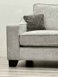 Nebraska Right Hand Corner Hopsack Fabric Grey, Beige Sofa Set - Foam Seats - Wooden Feet - thumbnail 3