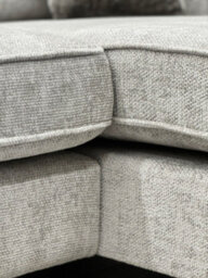 Nebraska Right Hand Corner Hopsack Fabric Grey, Beige Sofa Set - Foam Seats - Wooden Feet - thumbnail 6