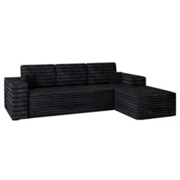 Sliding Wardrobes 4 u LTD Modern Comfort Compact Right Or Left Corner Sofa With Cushions Quick Easy Setup (Black - Rightcorner) - thumbnail 7