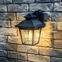 CGC Lighting Cgc Black Outdoor Wall Lantern Modern Vintage Light Garden Porch Patio Door Lamp Ip44 Weatherproof Polycarbonate E27 Screw - thumbnail 1
