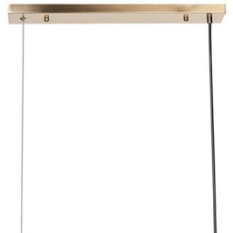 Beliani Five Light Pendant Lamp - Gloss Brass Rectangular Frame, Glam Industrial Style For Dining And Living - thumbnail 6