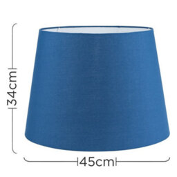 Valuelights Aspen Modern Tapered Table Floor Lamp Light Shade With Blue Fabric Finish (D)45.5Cm - thumbnail 4