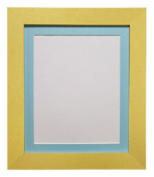 Frames By Post Metro Gold Frame With Blue Mount 50 X 70Cm Image Size A2 - thumbnail 1