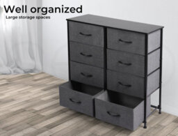 Levede 8 Drawer Fabric Chest Storage Organizer For Bedroom Home - thumbnail 5