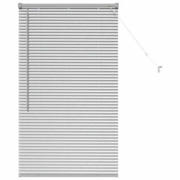 Berkfield Window Blind With Curtains Manual Silver Aluminium - thumbnail 2
