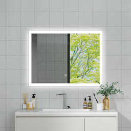 Probaty Bathrooms Bathroom Illuminated Led Mirror With Shaver Socket,demister Pad,800X600mm Rectangular Backlit Wall Mounted,touch Switch Ip44 - thumbnail 1
