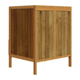Thehotsale Nightstand Bedside Table With Drawer And 2 Open Shelves Tea Colour, 37Cm W - thumbnail 5